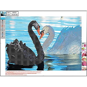 Mozaic cu diamante Centrum 89753 Lebede 5D 30x40cm