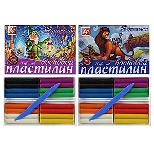Пластилин восковой Фантазия 160 гр., 8 цветов
