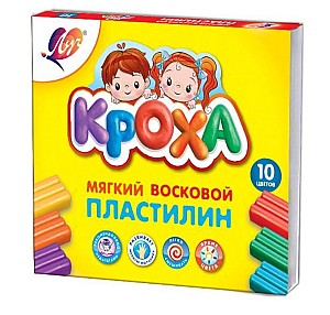 Пластилин 150 гр., 10 цветов, мягкий, стек