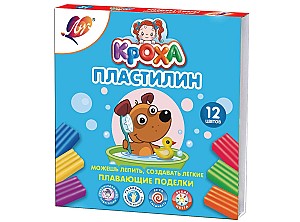 Plastilina LUCI 12 culori, usoara, Kroha