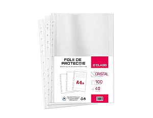 Файлы для документов, А4, 40мкм Cristal 100 штук