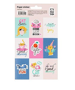 Наклейки бумажные Meshu 328479 Cat lover 12x21см, 9шт