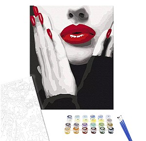 Pictura pe numere 40x50cm Brushme BS51491 Rosu spectaculos, in cutie