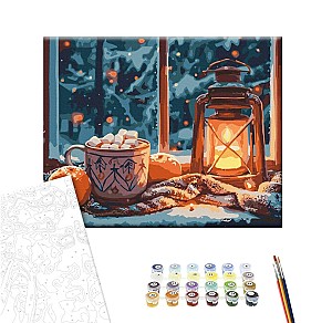 Картина по номерам 40x50см Brushme BS54210 Уютный вечер, без коробки
