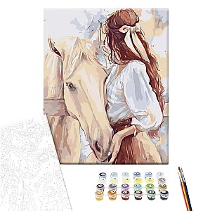 Pictura pe numere 30x40cm Brushme RBS52764 Prieten nobil, fara cutie