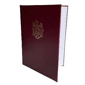 Папка на подпись, с гербом RM, A4, бордовая