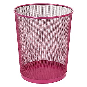 Cos pentru gunoi 5002L, metalic, plasa, rosu
