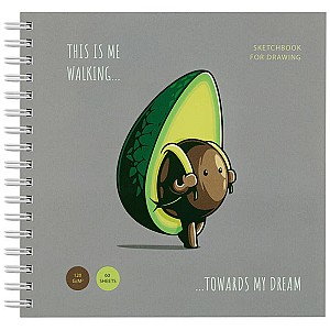 Sketchbook 150*150mm 60 foi 44873 pe spirala, lac selectiv, soft-touch 120gr