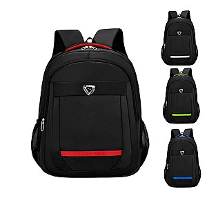 Ghiozdan ST04863 / 9960, 2 compartimente, negru cu insertie colorata