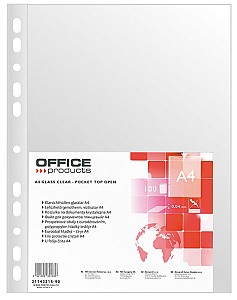 Folii de protectie OFFICE PRODUCTS 21142215-90 A4, 40mkm Cristal 100 bucati