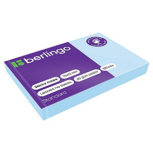 Hartie pentru notite cu lipici Berlingo HN7651SB, 76x51 mm 100 foi, albastru deschis