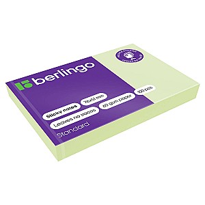 Hartie pentru notite cu lipici Berlingo HN7651SG, 76x51 mm 100 foi, verde