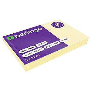 Hartie pentru notite cu lipici Berlingo HN7651SGe, 76x51 mm 100 foi, galben