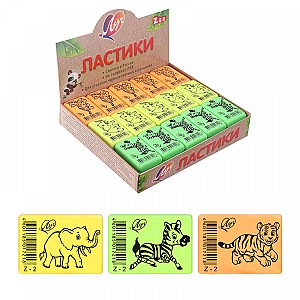 Резинка ZOO Z2, прямоугольная, флуоресцентная