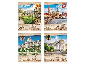Тетрадь 60 листов, линия, лак, 601013