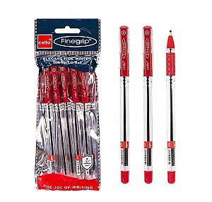 Pix cu bila pe ulei Cello Fine Grip, 0,7 mm, rosu