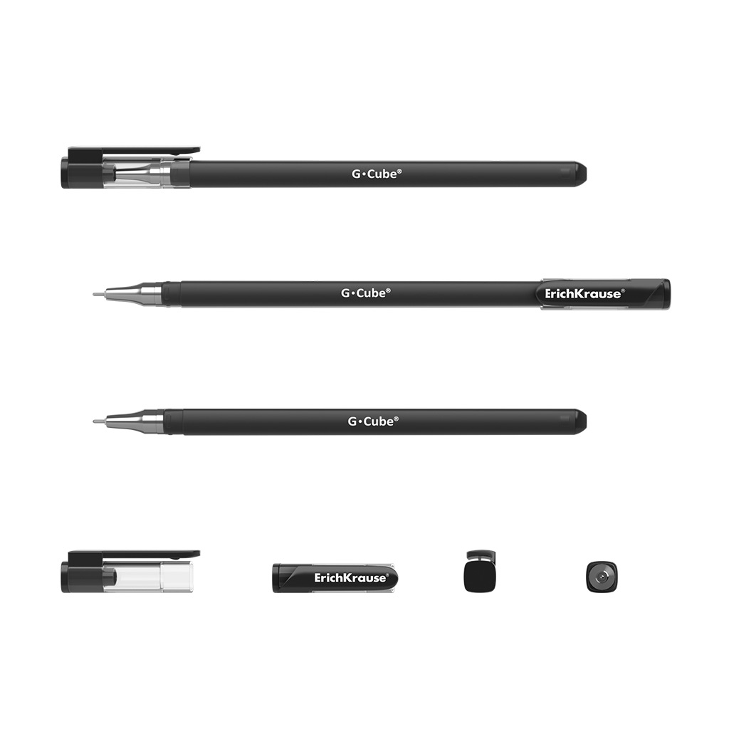 Ручка гелевая ErichKrause 46447 G-Cube Stick Classic, 0,5 мм, черная