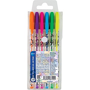 Set pixuri gel Centrum 87400 Neon 1,0 mm, 6 culori