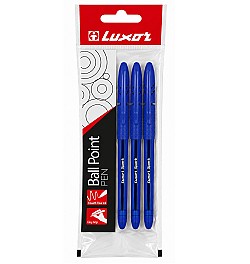 Set pixuri cu bila  3 buc. (albastru) LUXOR Spark-II, 0.7 mm