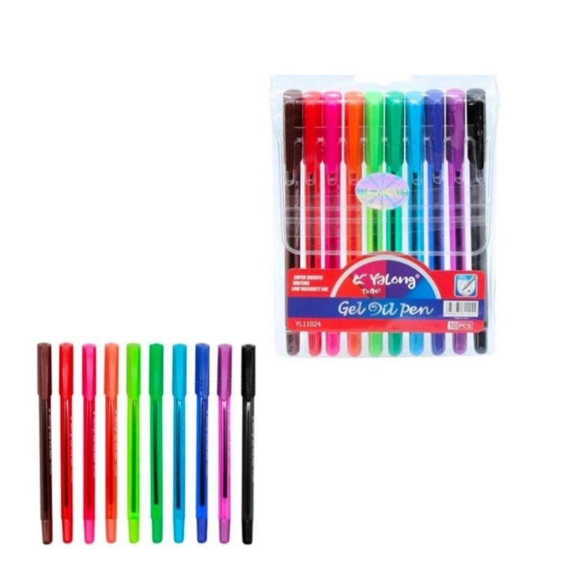 Набор гелевых ручек 11024YL, 1,0 мм, 10 цветов
