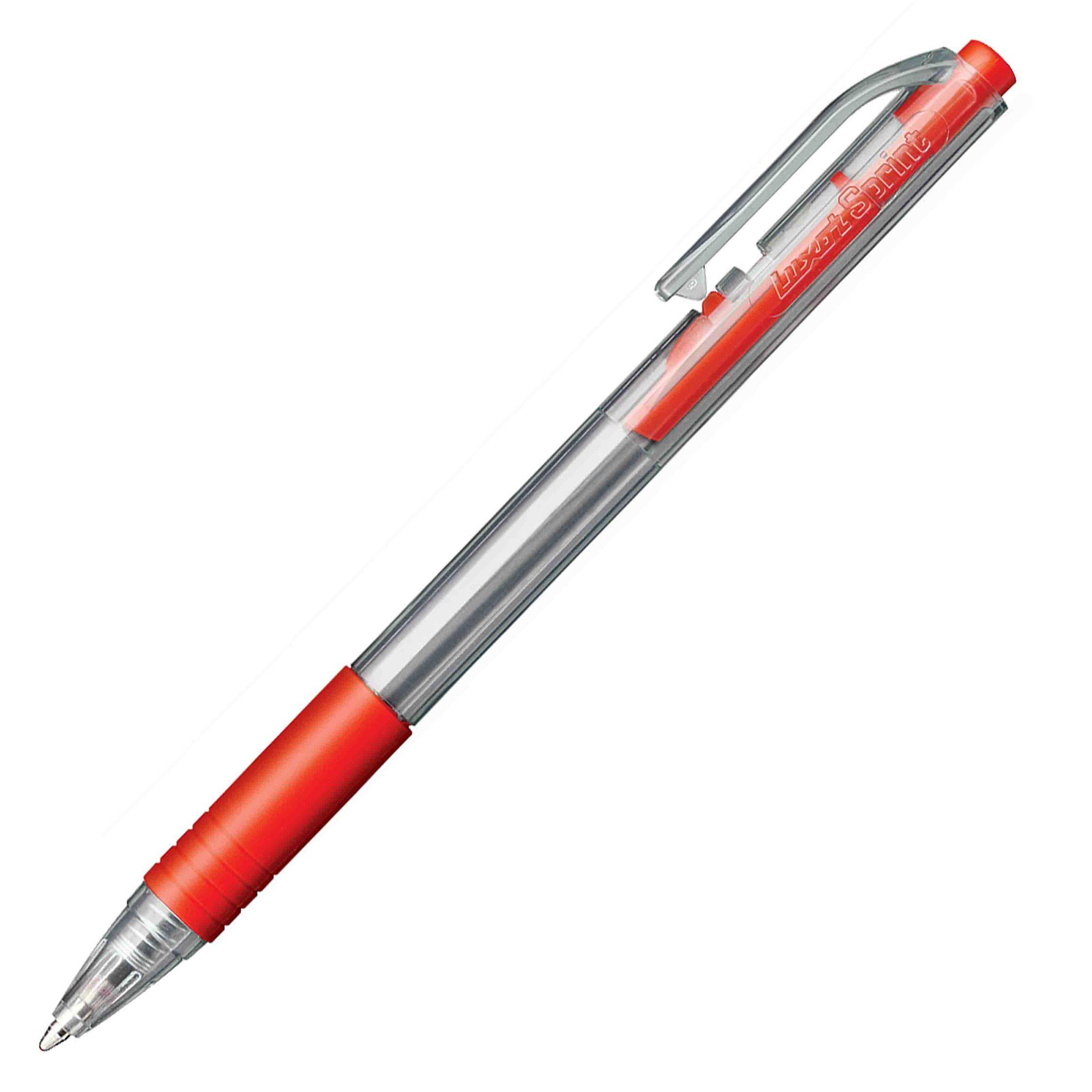 Набор ручек автоматических  5 шт. (3 цв.) LUXOR Sprint Grip 1240, 0.7 мм