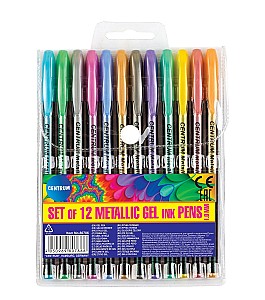 Набор гелевых ручек Centrum 80786 Metallic 1,0 мм, 12 цветов