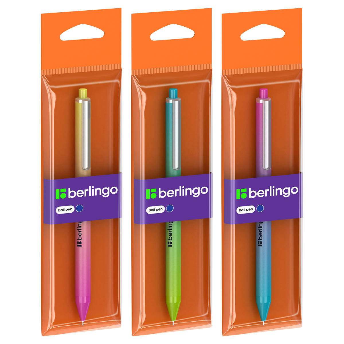 Ручка шариковая автоматическая Berlingo CBm077521 Radiance 0,7 мм, синяя