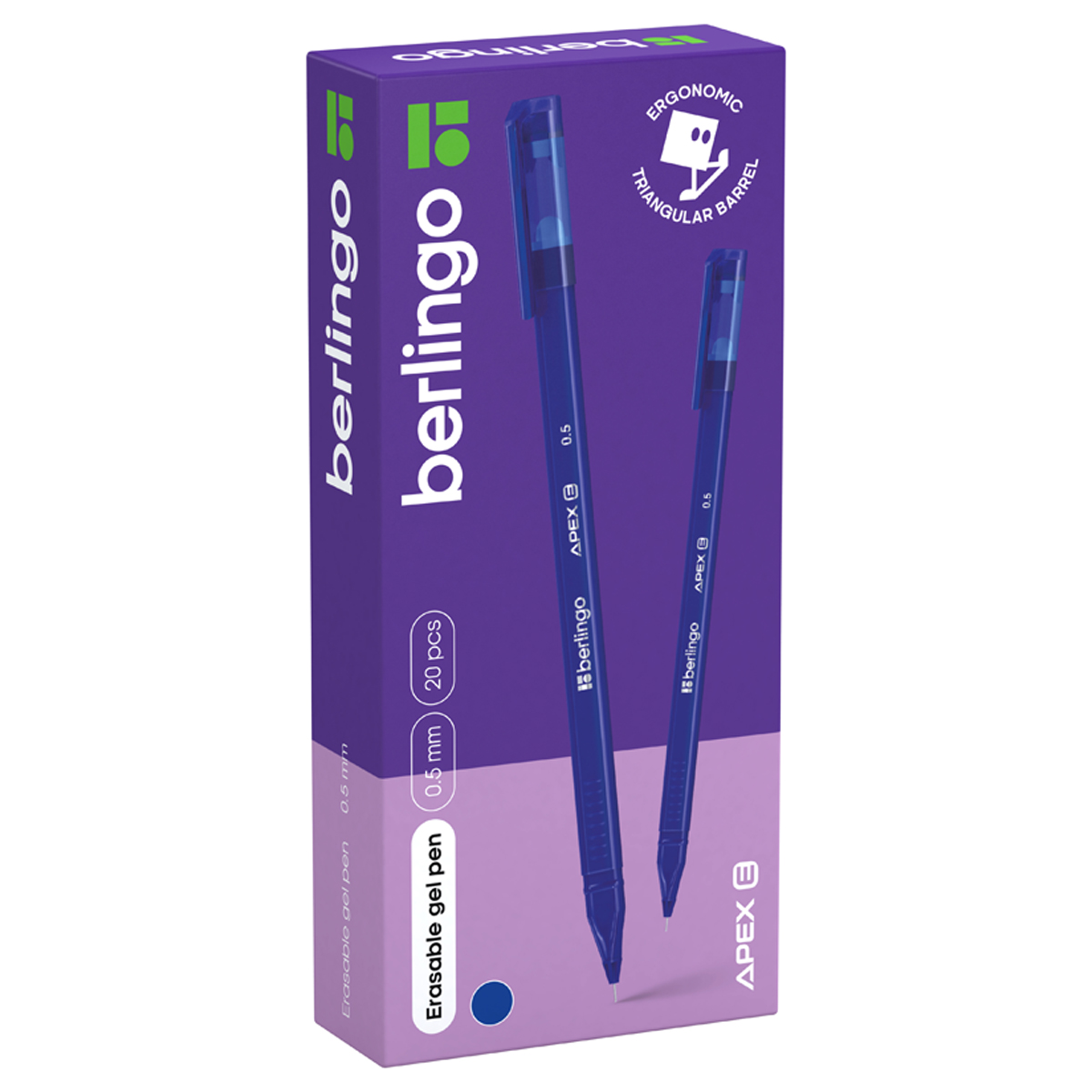 Pix gel Scrie-Sterge Berlingo Apex E CGp50212, 0.5 mm, albastru