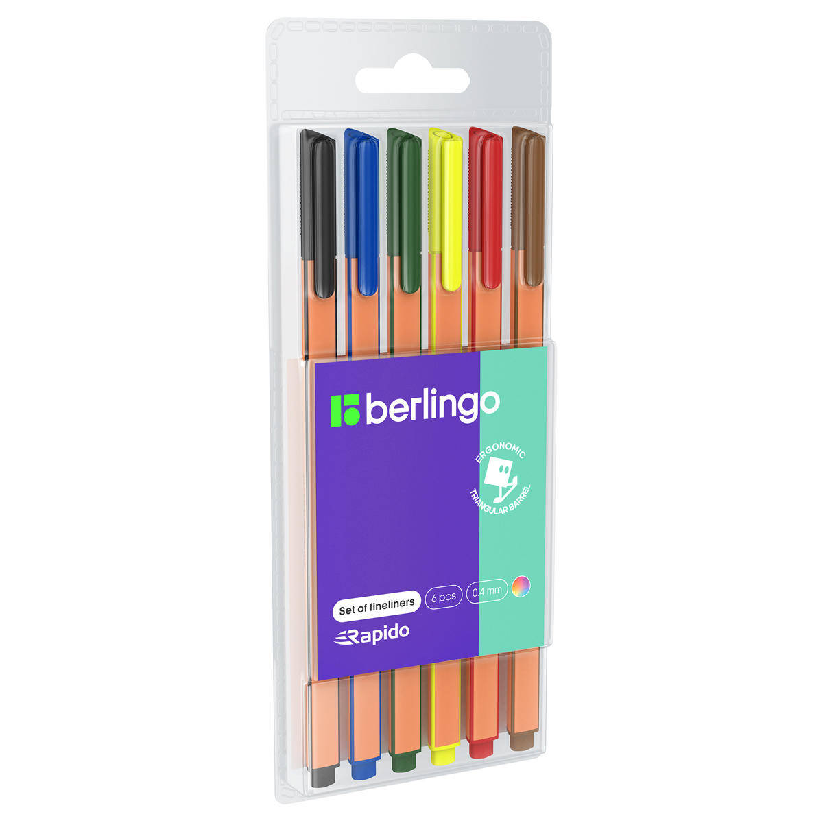 Набор линеров Berlingo CK40006 Rapido 0,4 мм, 6 цветов