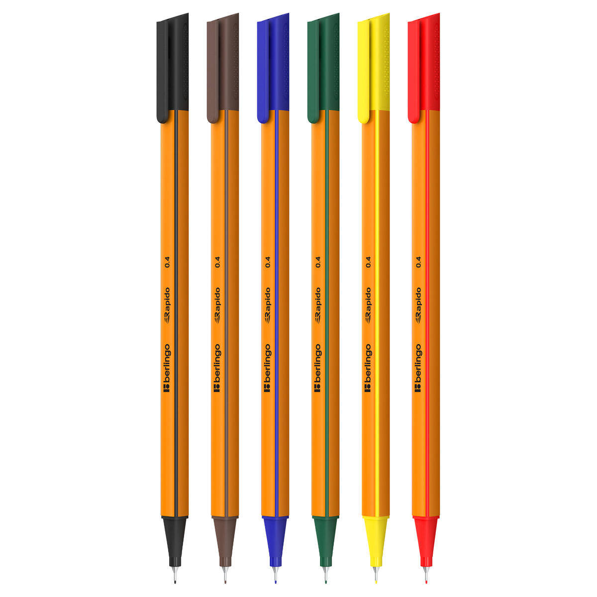 Набор линеров Berlingo CK40006 Rapido 0,4 мм, 6 цветов