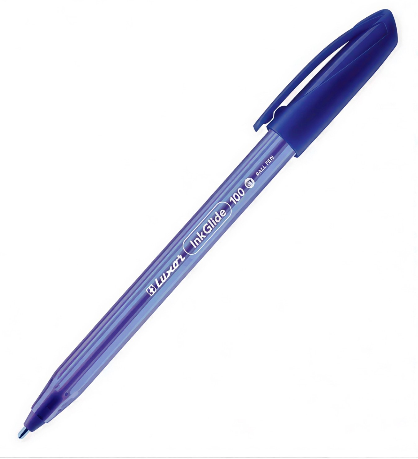 Ручка шариковая масляная LUXOR Ink Glide 100 ICY 16702, 0.7 мм, синяя
