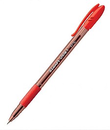 Pix cu bila pe baza de ulei LUXOR Spark II  31073, 0.7 mm, grip, rosu