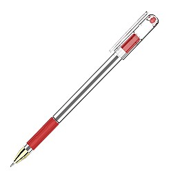 Pix cu bila pe baza de ulei LUXOR Blizz Gold 26403, 0.5 mm, grip, rosu