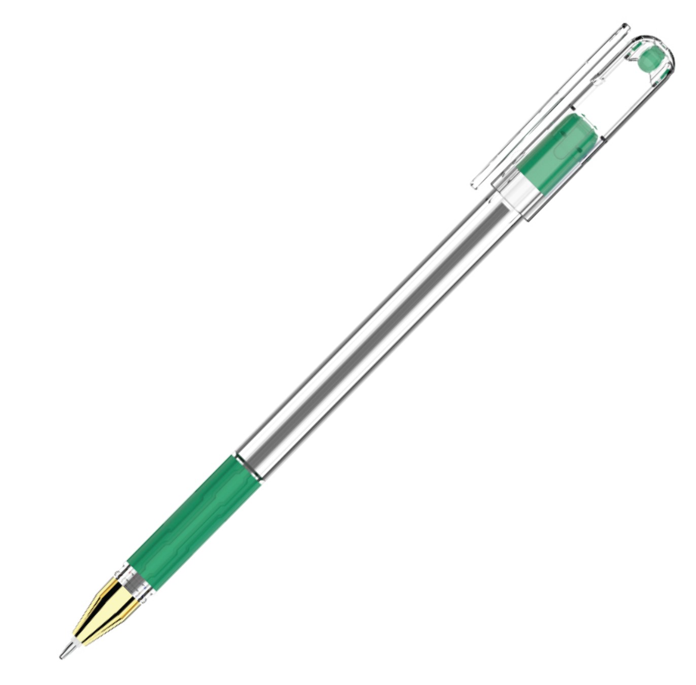 Ручка шариковая масляная LUXOR Blizz Gold 26404, 0.5 мм, грип, зеленая