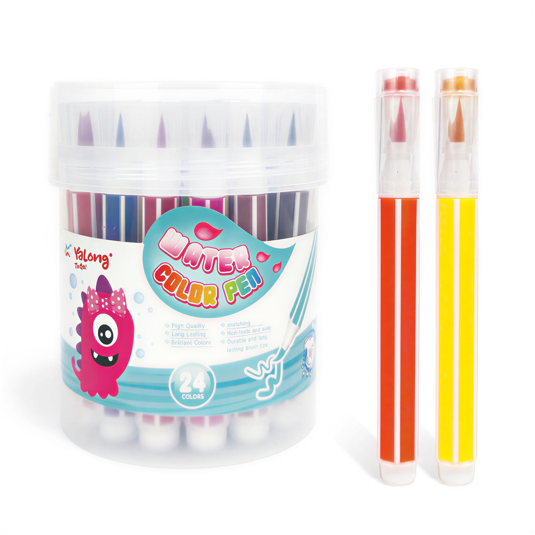 Набор фломастеров Yalong 24 цветов 201805-24YL Brush box
