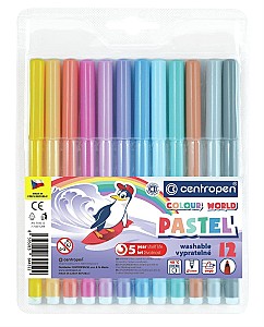 Set carioci Pastel 7550, 12 culori