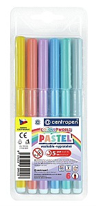 Set carioci Pastel 7550, 6 culori