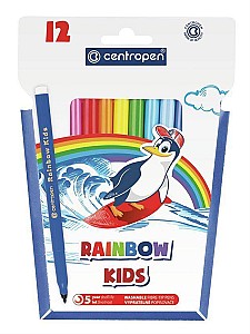 Set carioci Rainbow Kids 7550, 12 culori