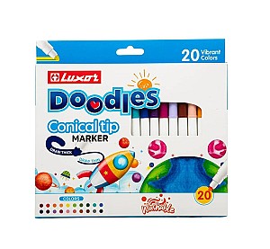 Set carioci LUXOR 6240 Conical Tip Marker 20 culori