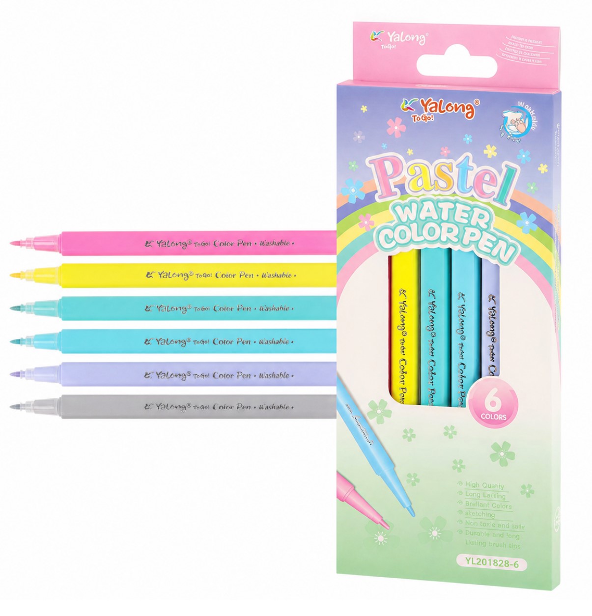 Set carioci  6 cul. Yalong 231828-6YL pastel