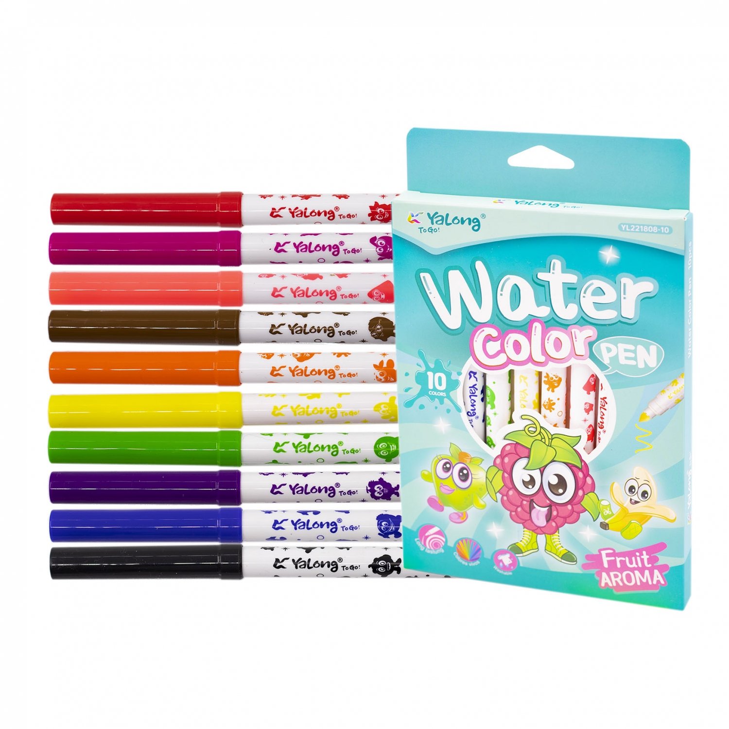Набор фломастеров 10 цв. Yalong 221808-10YL с запахом