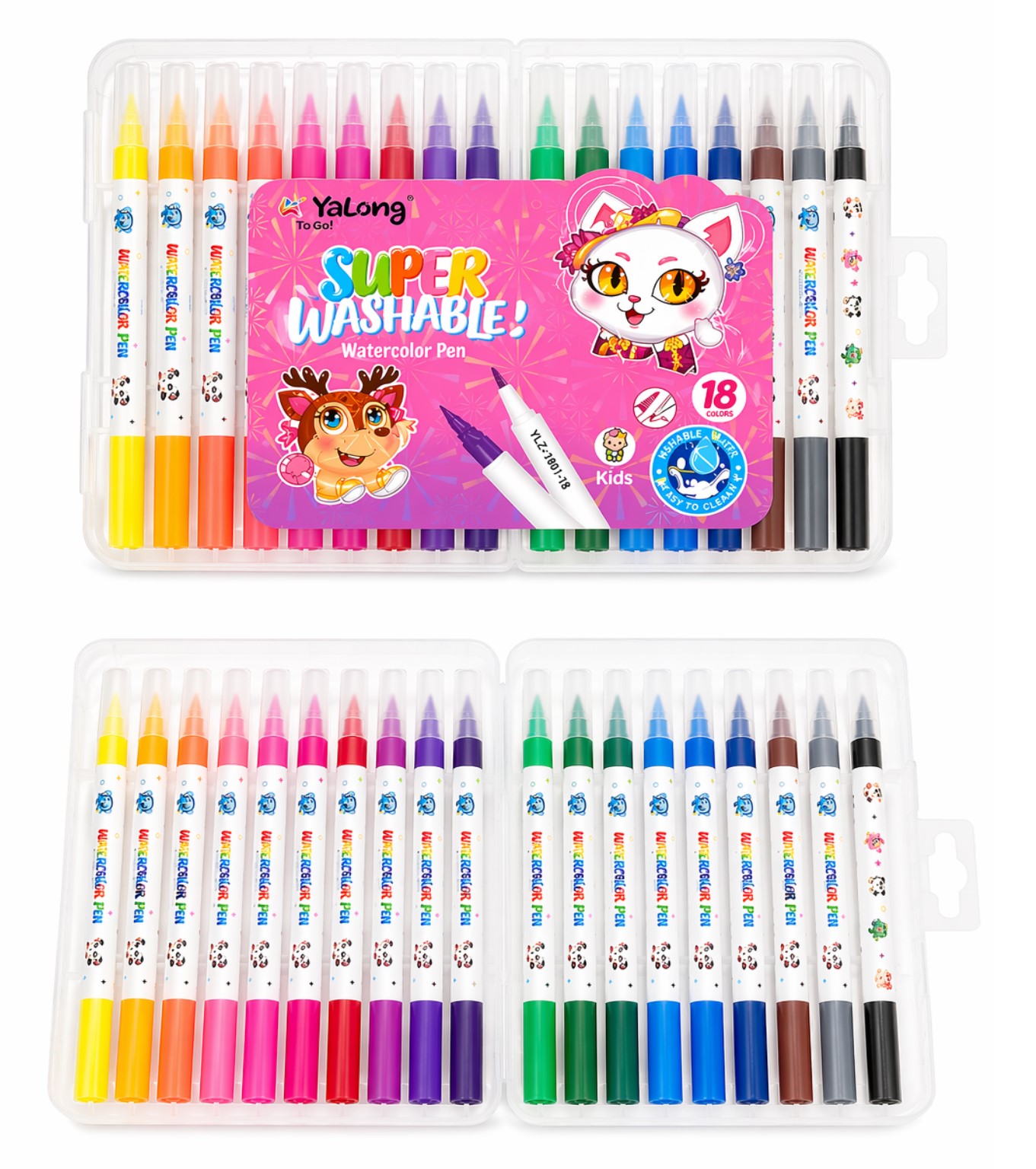 Set carioci 18 cul. Yalong 241801-18YL