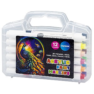 Набор маркеров акриловых Centrum 89783, 1-3 мм, 12 цветов