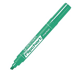 Marker hirtie flipchart Centropen 8560, 1-4, 6mm, verde, virf tesit