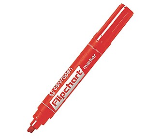 Marker hirtie flipchart Centropen 8560, 1-4, 6mm, rosu, virf tesit
