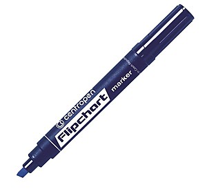 Marker hirtie flipchart Centropen 8560, 1-4, 6mm, albastru, virf tesit