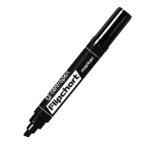 Marker hirtie flipchart Centropen 8560, 1-4, 6mm, negru, virf tesit