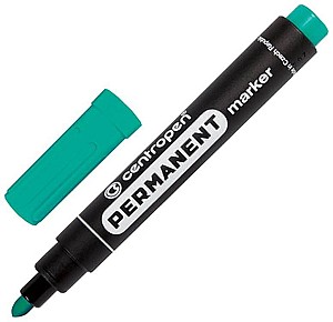 Marker permanent Centropen 8566, 2,5mm, verde