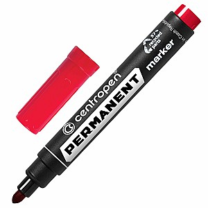 Marker permanent Centropen 8566, 2,5mm, rosu