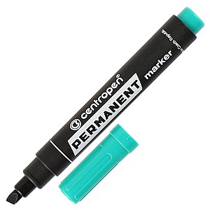 Marker permanent Centropen 8576, 1-4, 6 mm, verde, virf tesit